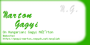 marton gagyi business card